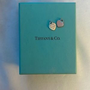 Tiffany & Co. Pink Double Heart Tag Pendant